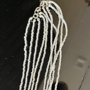 New Silver Beaded Necklace